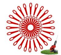 Set di 100 lame di ricambio per tagliaerba Einhell GE-CT 18 Li, GC-CT 18/24 Li, BG-CT 18 Li, RG-CT 18 Li, coltello in plastica per tagliaerba a batteria Einhell accessori (tre fori-100 pezzi)
