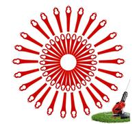 Set di 100 lame di ricambio per tagliaerba Einhell GE-CT 18 Li, GC-CT 18/24 Li, BG-CT 18 Li, RG-CT 18 Li, coltello in plastica per tagliaerba a batteria Einhell accessori (due fori-100 pezzi)