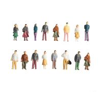 Set di 100 mini statuette in scala 1 50/1 75/1 100 modelli per piccole persone per abbinamenti di scene di tavoli di sabbia e progetti di paesaggio diorama con materiale ABS (1:100)