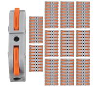 Set di 100 morsetti di collegamento, 0,2 - 4 mm², morsetto con leva di comando, blocchi di collegamento elettrici, connettori passanti per cavi fissi