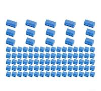 Set di 100 morsettiere da 5 mm per progetti fai da te Arduino, morsetti a vite PCB Mount Terminal Block 2P 3P 4P blu