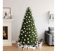 Set di 100 Palline di Natale Bianche, in Plastica e PVC, Decorazioni Natalizie per Albero, Addobbi Natalizi, Palle di Natale Scintillanti, Con Scatola, 32x3 cm, 36x4 cm, 32x6 cm