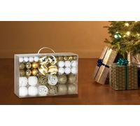 Confezione 100 Palline Natale Champagne Diametro 3/4/6 cm Addobbo Natalizio