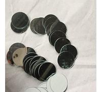 Set di 100 pezzi di artigianato di vetro rotondo piccolo, piastrelle di vetro specchio vero vetro (2x2cm)