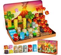 Set di 100 pezzi di blocchi magnetici dinosauri - 90+ minuti di intrattenimento per giochi di gruppo (bambini dai 3 agli 8 anni) - giocattoli da viaggio silenziosi per auto, aereo e ristorante