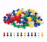 Set Di 100 Puntine Trasparenti E Multicolore Per Lavagna E Mappe