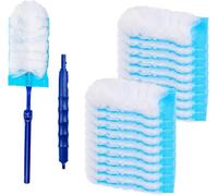 Set Di 100 Ricariche Per Spolverino Con 1 Manico, Duster Piumini Catturapolvere Ricarica Panno Per La Polvere E Sporco, Spolverino Manuale Con Manico Per La Pulizia Della Cattura E Intrappola Polvere