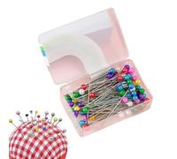 Set di 100 spilli da cucito, in acciaio , 3,8 cm, con testa colorata, spille dritte per abbigliamento, artigianato, decorazione gioielli e progetti di cucito fatti a mano
