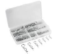 Set di 100 splinte in acciaio inox, clip RC, splinte, set di connettori a molla, clip per carrozzeria, piastra di sicurezza, clip per rimorchiatori, tosaerba auto