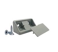 Set di 100 staffe per mensole grigie, 44 x 20 x 20 mm, giunti angolari in plastica a 90 gradi, angolo retto, viti incluse (100, grigio)