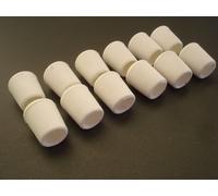 Set di 100 Terminali Round 8 mm per Sedie Tappi Bianco PVC Avvolgente