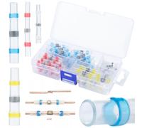 Set di 100 tubi termoretraibili con scatola di latta in un organizer