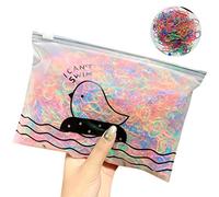 Set di 1000 elastici per capelli colorati usa e getta accessori per capelli per bambini alla moda elastici per acconciature accessori per ragazze (K, taglia unica)