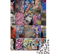 Set di 1000 pezzi Doodle 3 puzzle per adulti e adolescenti Puzzle in legno Puzzle sostenibile per adulti | Giochi 1000 pezzi (75x50 cm)