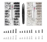 Set di 1000 viti piccole, M1.2 M1.4 M2, set di viti per PC, set di viti per occhiali con cacciavite, pinzette, mini viti per orologi, occhiali, computer