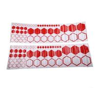 Set di 104 adesivi per auto a nido d'ape per carrozzeria da corsa su SUV, camion, auto, in PVC, set di decalcomanie decorative (rosso)