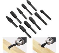 Set Di 10Pz ROTATIVE Raspa 6Mm Punte Frese in Fresa Rotante per Legno E Metalli