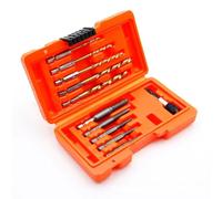 Set di 11 estrattori per viti con punta sinistra in cobalto e supporto per la rimozione di perni e bulloni rotti, 10 estrattori + 1 supporto in custodia di plastica