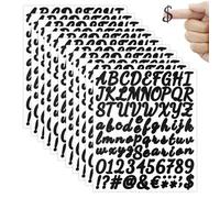 Set di 11 fogli autoadesivi in vinile con lettere adesive, lettere adesive, adesivi lettere, colore nero, per cassetta postale, segni, numero di indirizzo, scrapbooking, arte decorativa