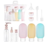 Set di 11 kit viaggio liquidi, contenitori da viaggio per liquidi, flaconi da viaggio 30/50/60/80 ML, piccole lattine di crema, flacone spray trasparente, erogatore di pompa shampoo, set regalo donna