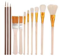 Set di 11 pennelli per smalto per ceramica e mocio, set di pennelli per pittura acrilica, ceramica ad olio, per miscelare vetri, lana, capelli di capra, pittura artistica