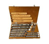 Set di 11 pezzi di alesatore manuale regolabile da H4 a H14 (da 15/32" a 1,1/2")