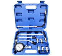 Set di 11 pezzi tester di compressione, kit tester di compressione auto per motore a benzina 0-300 PSI / 0-20 bar, dispositivo di prova compressione benzina misuratore di compressione, pressione