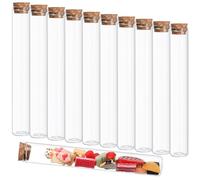 Set di 11 provette da 40 ml, provette portafiori, tubi da laboratorio con coperchio, per dolci, laboratori, scienza, perle