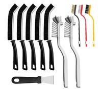 Set di 11 spazzole a setole dure per pulire fughe, angoli e punti difficili. Ideali per bagno, cucina, toilette e tutta la casa. Pulizia efficace e multiuso.