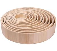 Set di 11 vassoi in legno di balsa rotondi