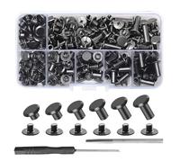 Set di 110 viti M5 Chicago rivetti a vite per borchie in pelle, set per fai da te, cintura e bagagli