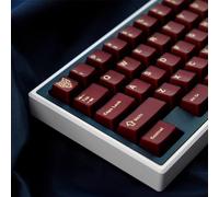 Set di 114 copritasti rossi traslucidi, con profilo Cherry Doubleshot, adatti per tastiere meccaniche con switch Cherry Mx al 60%, 65%, 75%