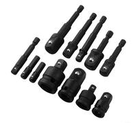 Set di 12 adattatori e prolunga per avvitatore a percussione con unità da 2", 3/8", 4", adatto per maniglie a cricchetto e driver cordless