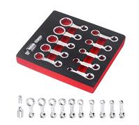 Set di 12 adattatori per coppie di torsione con impugnatura antiscivolo da 3/8