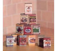 Set Di 12 Bambole Casa Miniatura Dispensa Cibo Pacchetti 1:12 Scala - Nuovo
