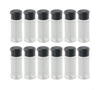 Set di 12 barattoli per spezie da 100 ml, trasparenti, contenitori per condimenti con coperchi rotanti, per sale, pepe, erbe e condimenti, kit