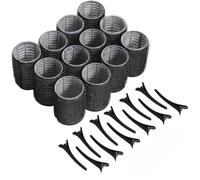 Set di 12 bigodini autoadesivi per capelli con fermagli per capelli, bigodini volumizzanti per frangia e tutti i tipi di capelli
