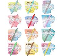 Set di 12 blocchetti per appunti motivazionali a forma di tazza da caffè con penna, per dipendenti e insegnanti, con scritta motivazionale (lingua italiana non garantita), set di blocchetti per