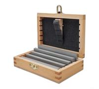 Set di 12 blocchi paralleli in lega di acciaio, lunghezza 120 mm, 6 paia | Blocchi di precisione (10-35 mm) per fresatrici CNC e torni con valigetta in legno