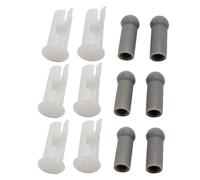 Set di 12 boccole parasole SHLPDFM GM con 6 manicotti e 6 occhielli per il supporto della visiera parasole, punte in gomma adatte per tutte le marche e i modelli GM 1964-81