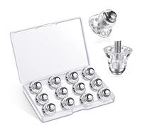 Set di 12 Borchie da Calcio di Ricambio con Punta in Metallo Sportivo Tacchetti da Calcio in Metallo di Sicurezza Tacchetti per Stivali Tacchetti in Alluminio Plastica, 2 Taglie (Chiaro)