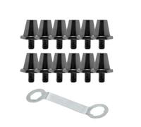 Set di 12 borchie professionali per scarponi da calcio, punte coniche in metallo, 11 mm, 13 mm, per tacchetti New Balance M5 vite (13 mm + chiave)