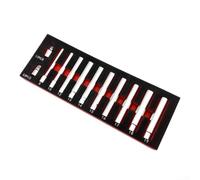 Set di 12 bussole esagonali metriche dodecagonali con adattatori per 3/8 e 1/2 drive in custodia EVA (dodici fiori)