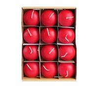 Set di 12 Candele galleggianti Rosso Non Profumate 4.6x3cm, Candele Decorative Durata 4 ore