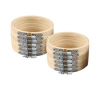 Set di 12 Cerchi Da Ricamo in Bambù con Anelli Regolabili per Pratici Ornamenti