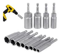 Set di 12 chiavi a bussola a percussione da 6-19 mm, cacciavite a cambio rapido con codolo esagonale, adattatori per bussole, estrattori per bulloni e dadi