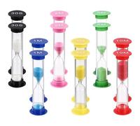 Set di 12 clessidre per bambini, con timer, colore clessidra, 30 secondi/1 minuto, 2 minuti, 3 minuti, 5 minuti, clessidra, 10 minuti, piccolo timer, clessidra, per bambini, clessidra