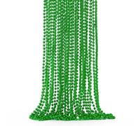 Set di 12 collane con perline per Mardi Gras, set di collane con perline di San Patrizio, collane natalizie per Mardi Gras St Patricks, accessori festivi per parata di Mardi Gras San Patrizio