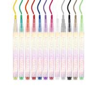 Set di 12 colori per nail art | Compatibile con pennelli sottili e puntini Penna gel per unghie | Penna a sfera di design manicure per principianti e professionisti | Ideale per linee