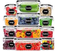 Set di 12 Contenitori Ermetici per Alimenti con Coperchio，tupperware，contenitori ermetici per alimenti，contenitori per alimenti
